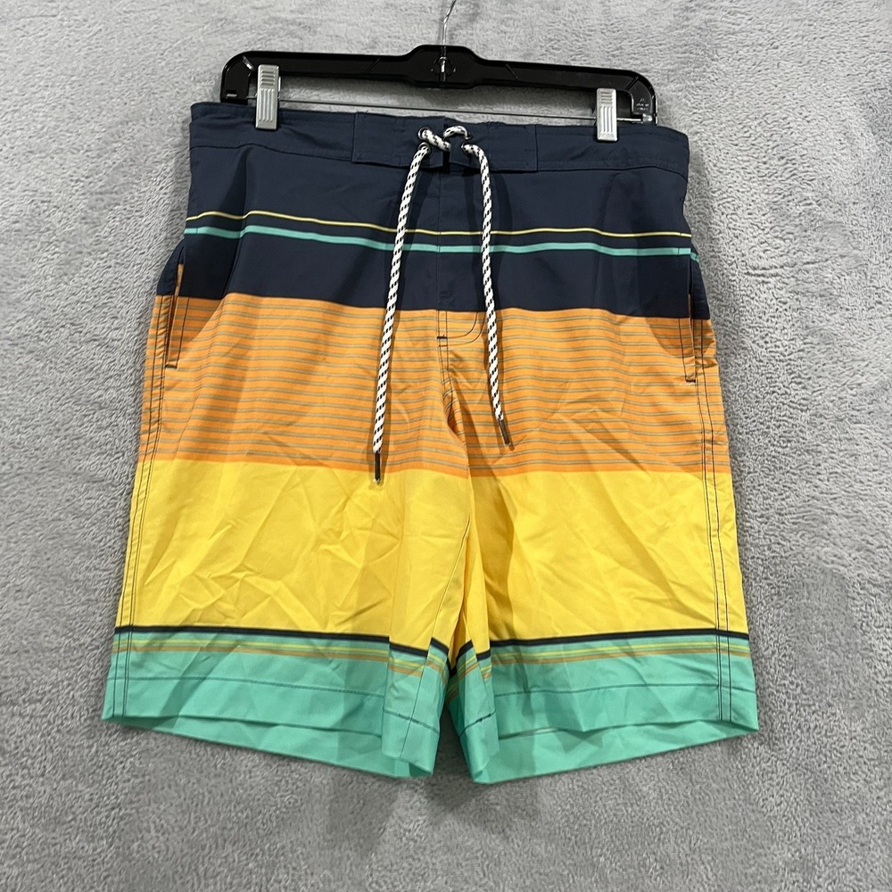 Sonoma Board Shorts Mens S Multicolor Striped Mesh Lined Swim Surfing Drawstring